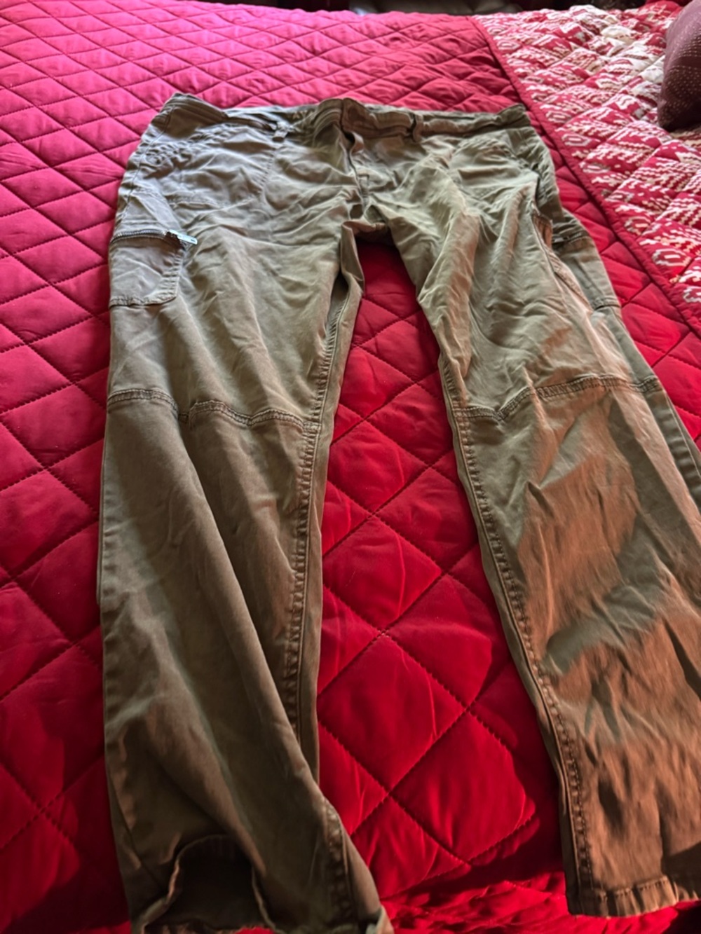Women’s Olive Green Utility Pants - Casual Cargo Style